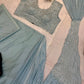 Dusty Blue Beadwork Saree