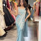 Dusty Blue Beadwork Saree