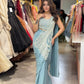 Dusty Blue Beadwork Saree
