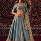 Dusty Blue Zari Lehenga