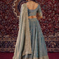 Dusty Blue Zari Lehenga