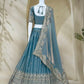 Dusty Blue Zari Lehenga