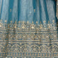 Dusty Blue Zari Lehenga