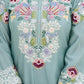 Dusty Pink & Lavender Chinon Embroidered Palazzo Suit Set with Zardosi Hand Work Dupatta