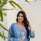 Dusty Pink & Lavender Chinon Embroidered Palazzo Suit Set with Zardosi Hand Work Dupatta