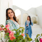 Dusty Pink & Lavender Chinon Embroidered Palazzo Suit Set with Zardosi Hand Work Dupatta