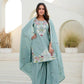 Dusty Pink & Lavender Chinon Embroidered Palazzo Suit Set with Zardosi Hand Work Dupatta