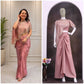 Dusty Rose Crepe Silk Dhoti Set with Sequins Embroidered Cape Koti & Plain Blouse