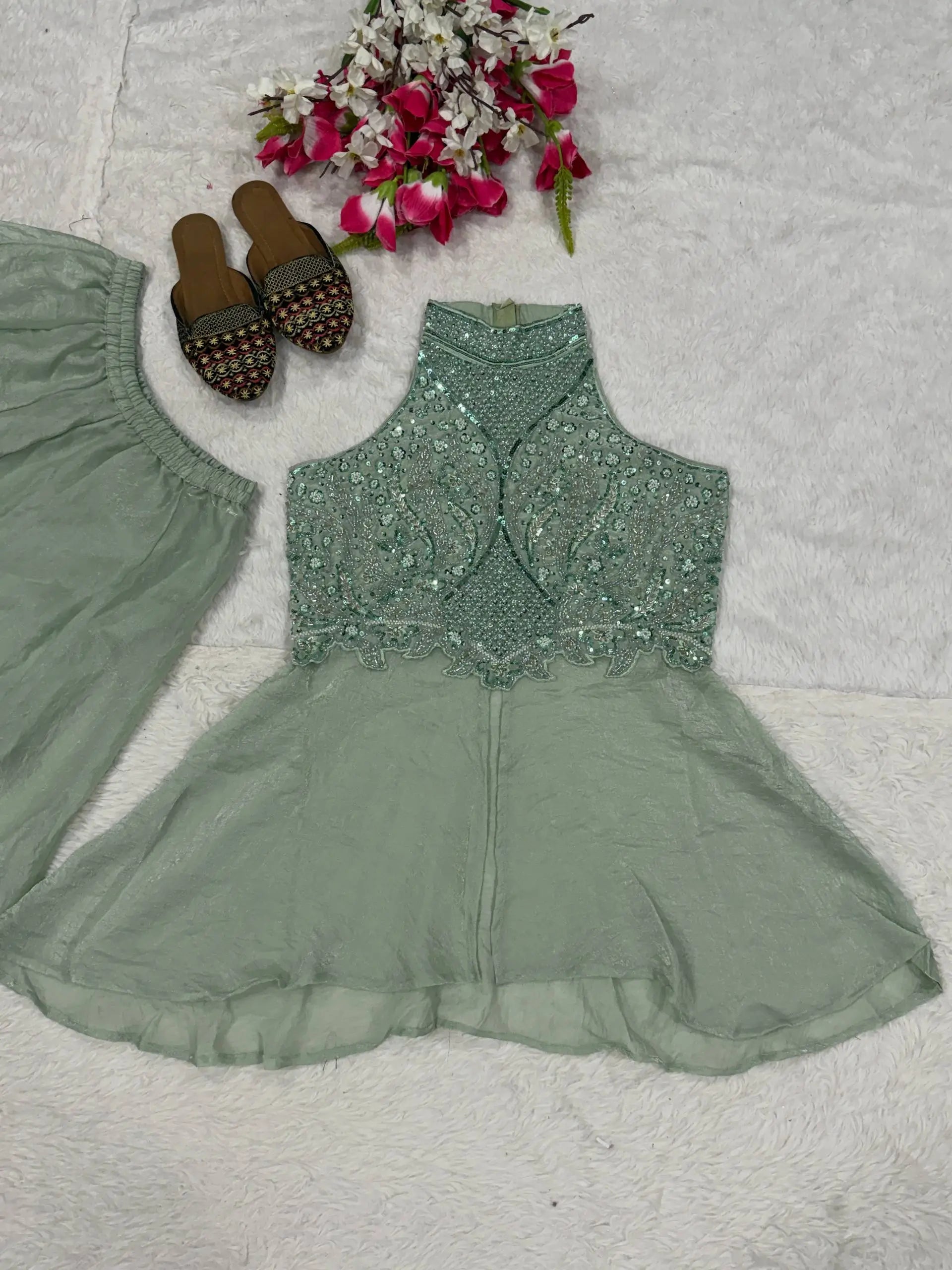 Dusty Rose Halter Sharara