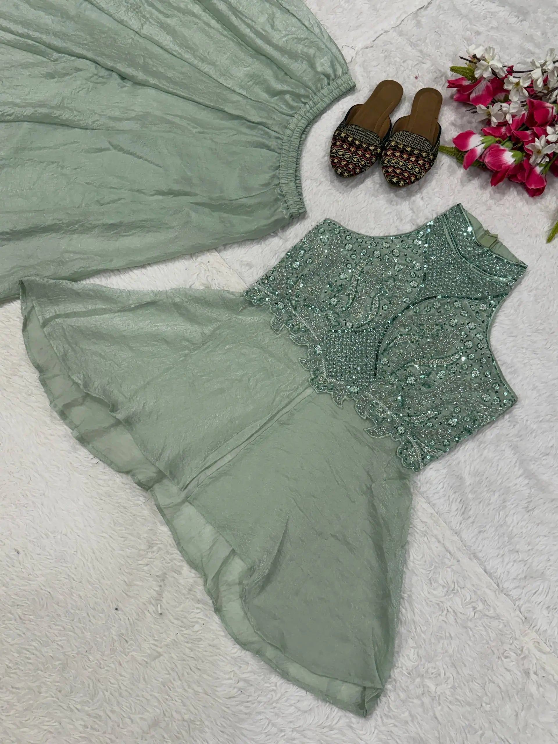Dusty Rose Halter Sharara