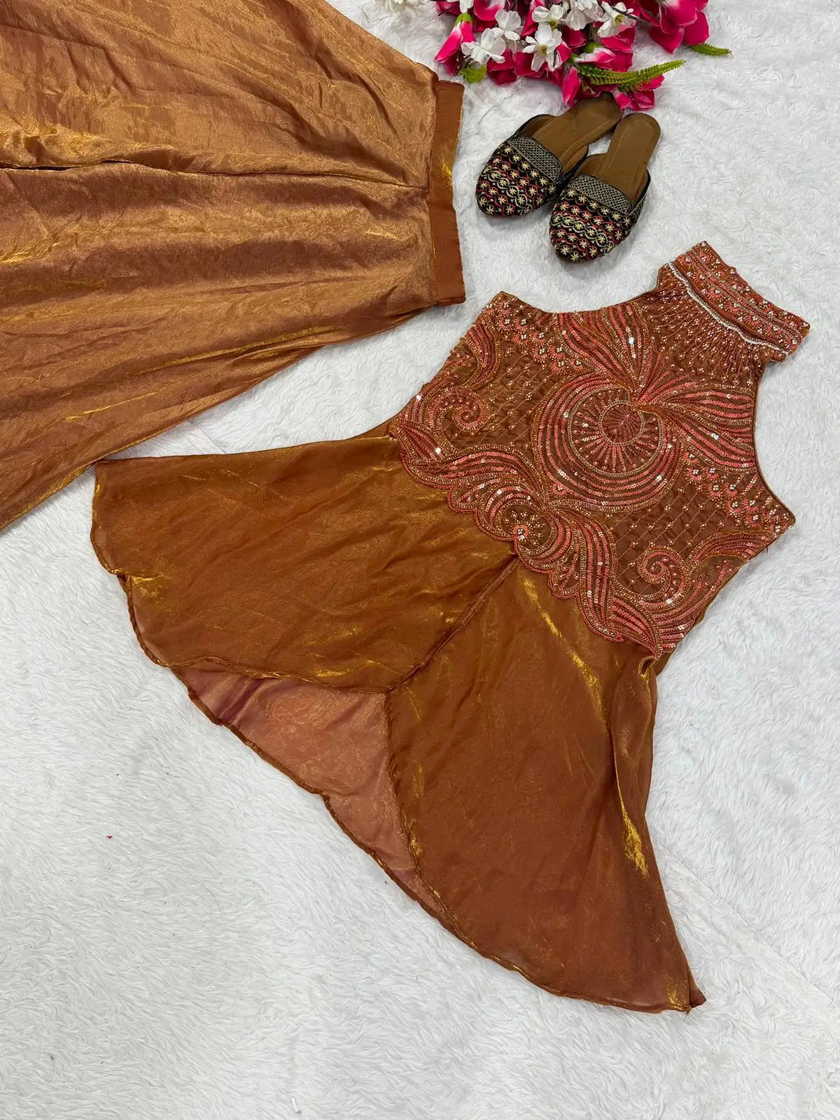 Dusty Rose Halter Sharara