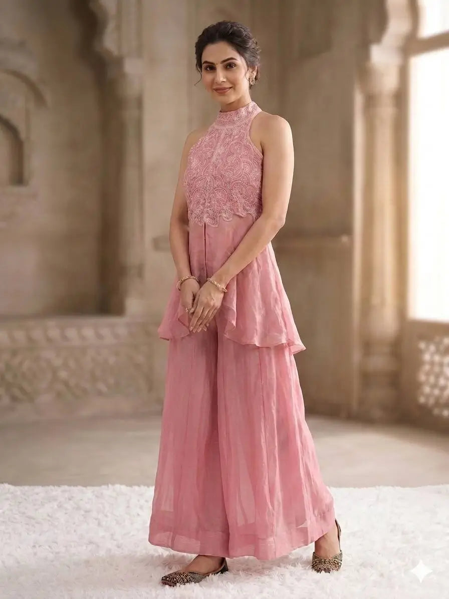 Dusty Rose Halter Sharara