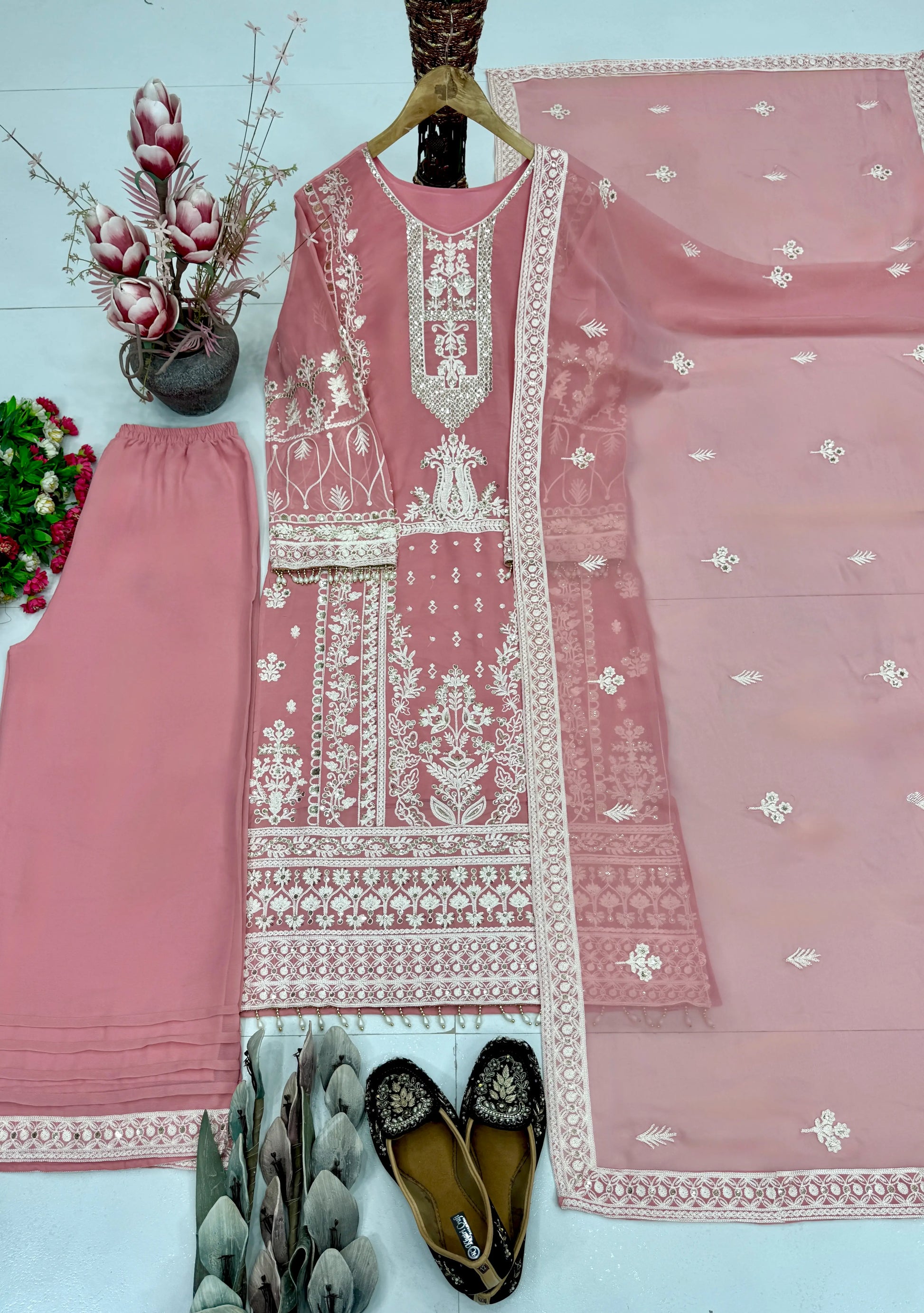 Dusty Rose Sequin Suit