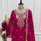 Crunchy Silk Embroidered Sharara Suit Set for Festive and Wedding Wear