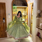 Elegant Anarkali Suit Set with Organza Dupatta for Festive and Ethnic Wear