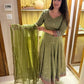 Elegant Anarkali Suit Set with Organza Dupatta for Festive and Ethnic Wear
