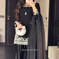 Elegant Black Crepe Palazzo Suit Set for Festive and Wedding Wear