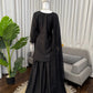 Elegant Black Crepe Palazzo Suit Set for Festive and Wedding Wear