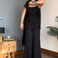 Elegant Black Faux Georgette Sequins Palazzo Set for Party and Festive Wear