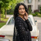 Elegant Black Georgette Anarkali Suit for Festive and Party Wear