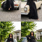 Elegant Black Georgette Anarkali Suit for Festive and Party Wear