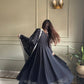 Elegant Black Georgette Anarkali Suit with Embroidered Dupatta for Festive and Evening Wear