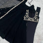 Elegant Black Georgette Anarkali Suit with Embroidered Dupatta for Festive and Evening Wear