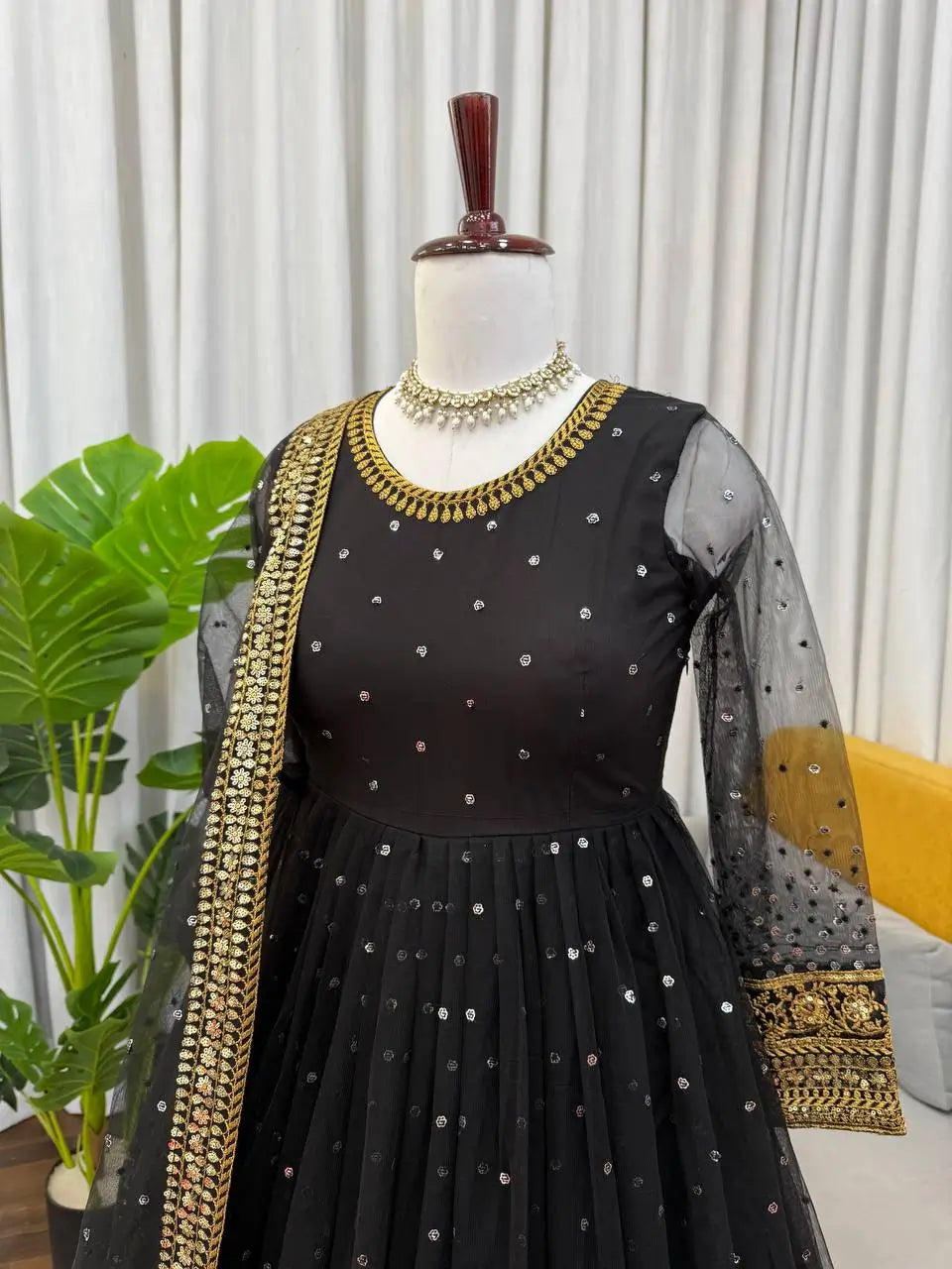 Elegant Butterfly Net Anarkali Set for Festive and Wedding Wear