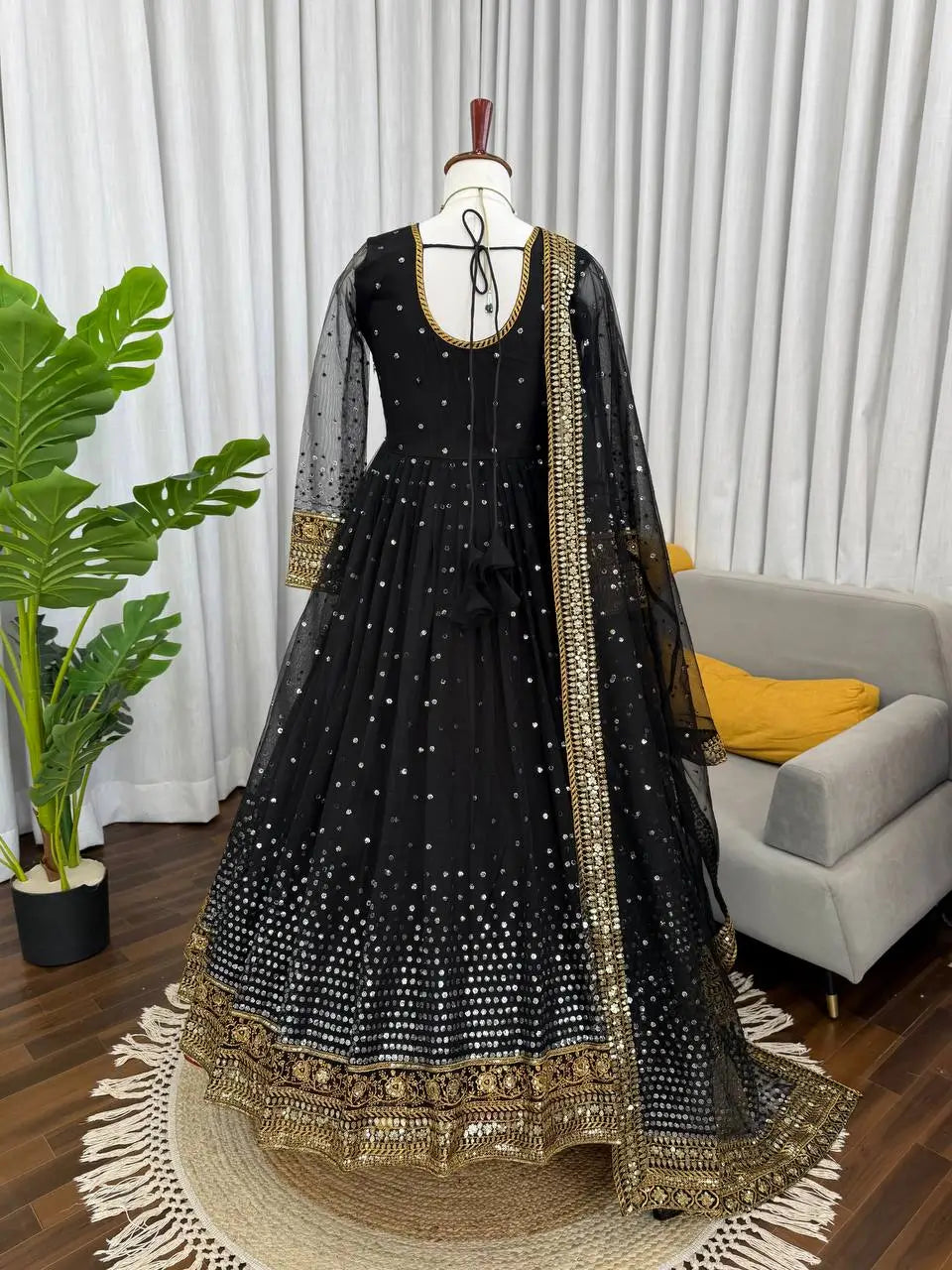 Elegant Butterfly Net Anarkali Set for Festive and Wedding Wear