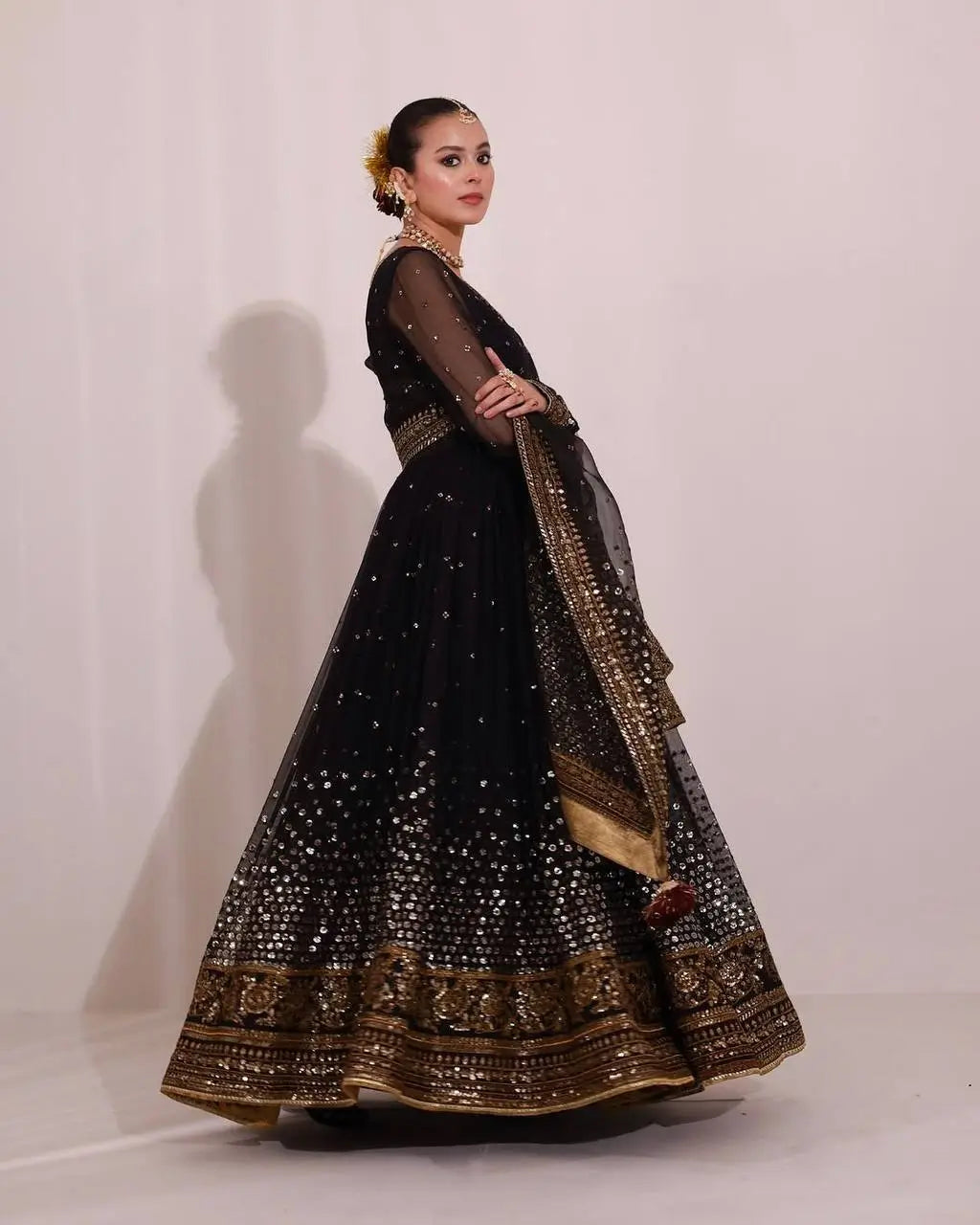 Elegant Butterfly Net Anarkali Set for Festive and Wedding Wear