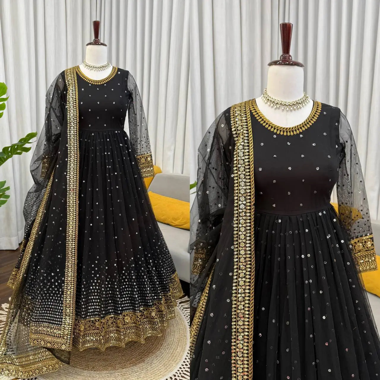 Elegant Butterfly Net Anarkali Set for Festive and Wedding Wear