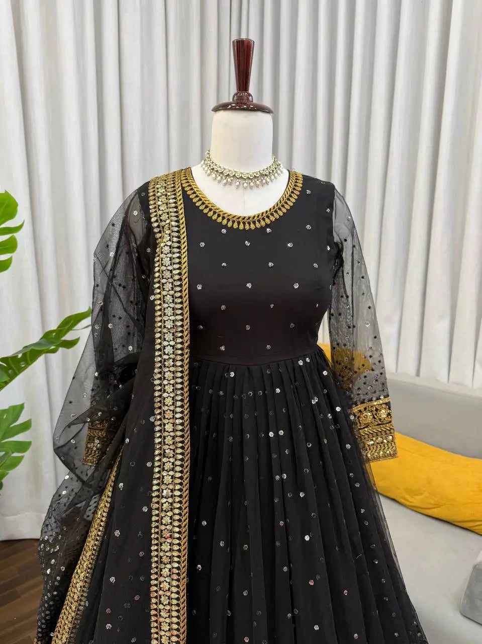 Elegant Butterfly Net Anarkali Set for Festive and Wedding Wear