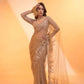 Elegant Butterfly Net Embroidered Saree for Wedding, Festive and Reception Wear