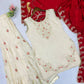 Elegant Butterfly Net Embroidered Top & Plazzo Set