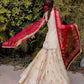 Elegant Butterfly Net Embroidered Top & Plazzo Set