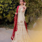 Elegant Butterfly Net Embroidered Top & Plazzo Set
