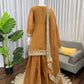 Elegant Chanderi Embroidered Kurta Plazo Dupatta Set for Festive, Formal and Occasion Wear