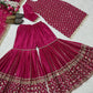Elegant Chinnon Silk Sharara Suit for Festive and Wedding Wear