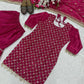 Elegant Chinnon Silk Sharara Suit for Festive and Wedding Wear