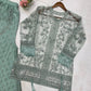 Elegant Chinon Embroidered Top Sharara Set with Lace & Latkan Detail