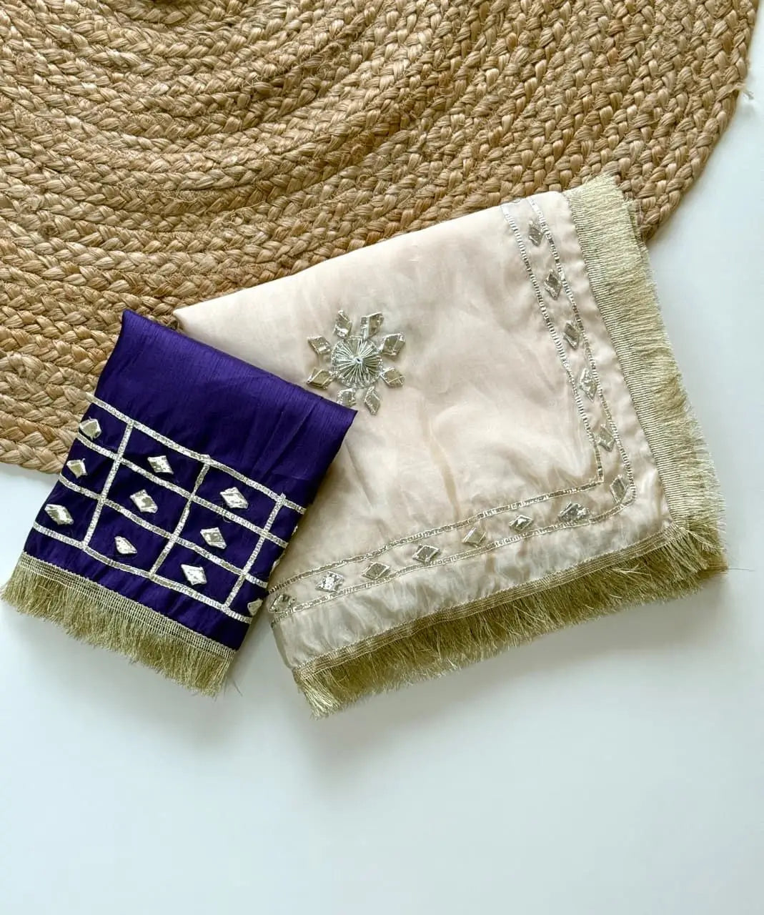 Elegant Chinon Kachi Gotta Lace Border Saree for Festive and Wedding Wear