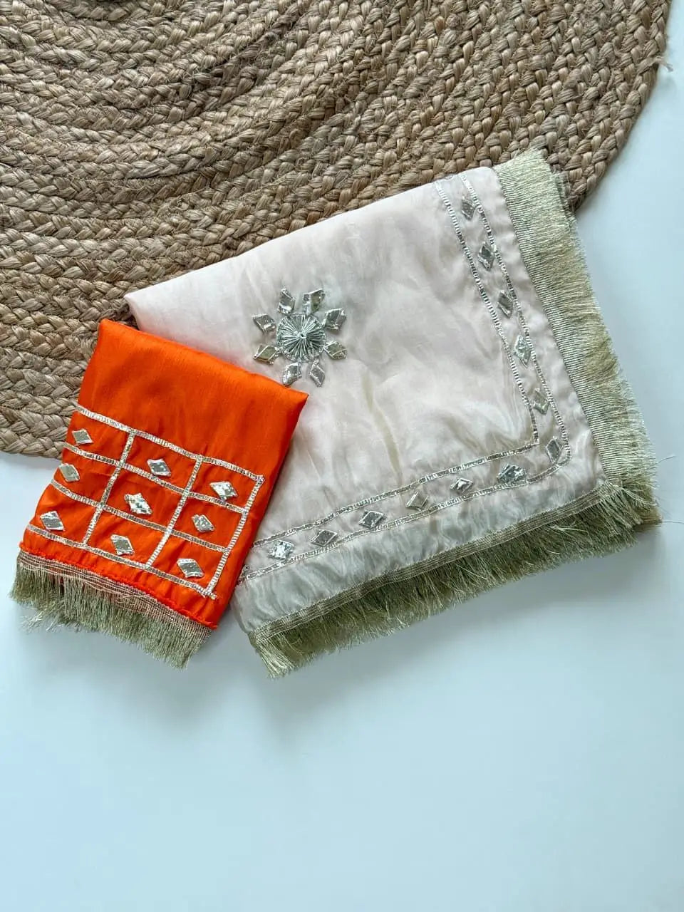 Elegant Chinon Kachi Gotta Lace Border Saree for Festive and Wedding Wear