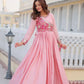 Elegant Chinon Printed Gown for Festive and Occasion Wear