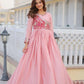 Elegant Chinon Printed Gown for Festive and Occasion Wear
