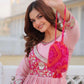 Elegant Chinon Printed Gown for Festive and Occasion Wear