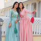 Elegant Chinon Printed Gown for Festive and Occasion Wear