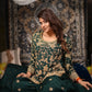 Elegant Chinon Semi Beads Embroidered Kurti Palazzo Set for Festive and Wedding Wear