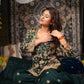 Elegant Chinon Semi Beads Embroidered Kurti Palazzo Set for Festive and Wedding Wear