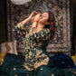 Elegant Chinon Semi Beads Embroidered Kurti Palazzo Set for Festive and Wedding Wear