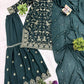 Elegant Chinon Semi Beads Embroidered Kurti Palazzo Set for Festive and Wedding Wear